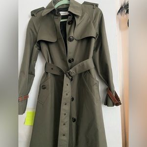 Coach Olive/hunter Green Coach Trench Coat